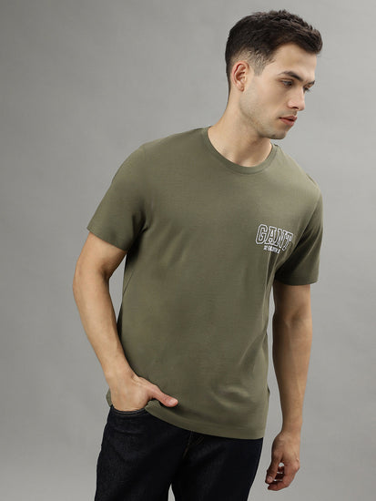 Gant Green Fashion Logo Regular Fit T-Shirt