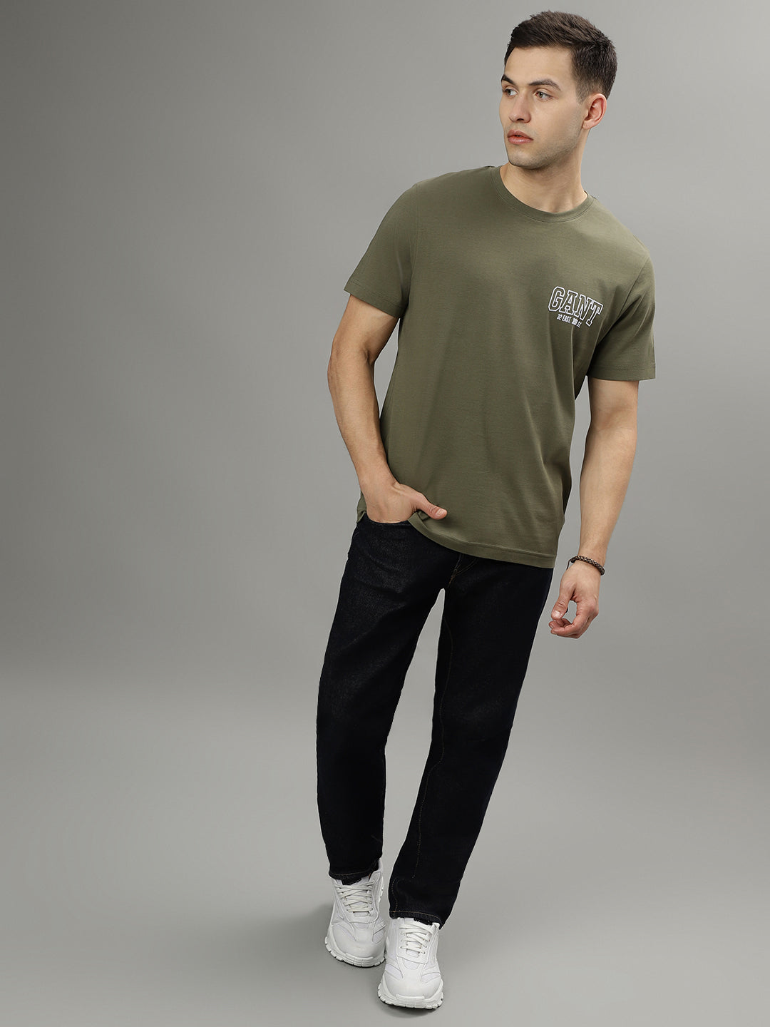 Gant Green Fashion Logo Regular Fit T-Shirt