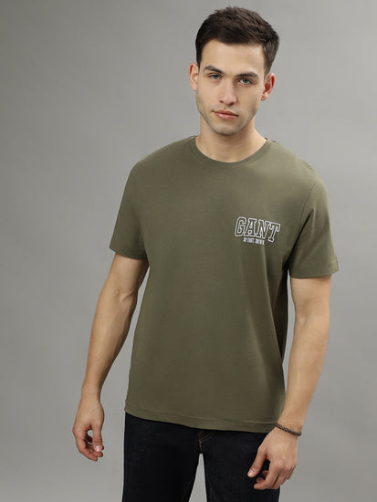 Gant Green Fashion Logo Regular Fit T-Shirt