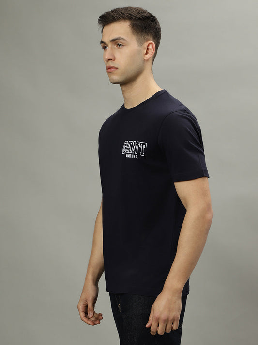 Gant Blue Fashion Logo Regular Fit T-Shirt