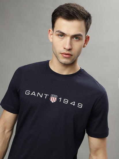 Gant Blue Fashion Logo Regular Fit T-Shirt