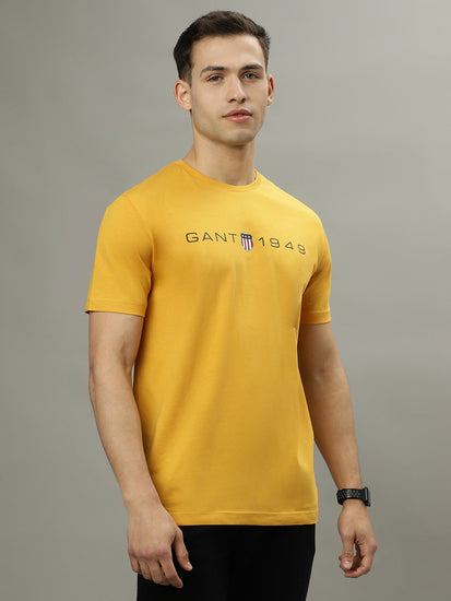 Gant Yellow Fashion Logo Regular Fit T-Shirt