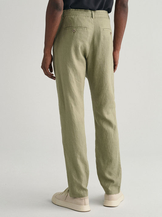 Gant Men Brown Solid Relaxed Fit Trouser