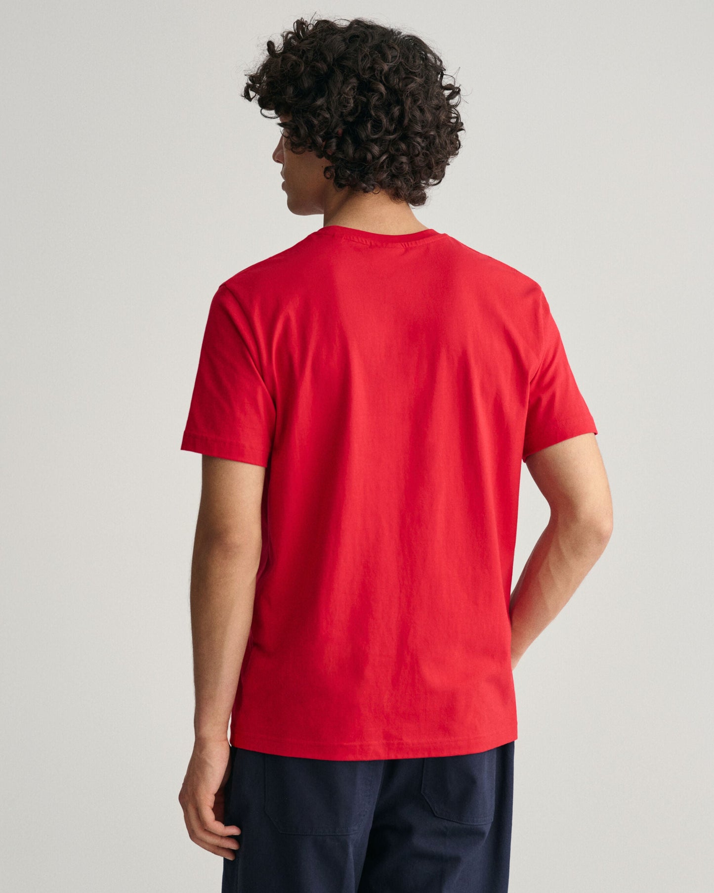 Gant Men Red Printed Round Neck Short Sleeves T-shirt