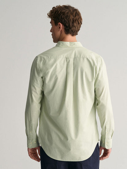 Gant Men Green Solid Spread Collar Long Sleeves Shirt