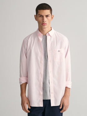 Gant Men Pink Solid Button-down Collar Full Sleeves Shirt