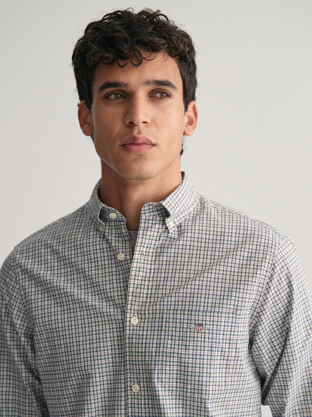 Gant Men Green Checked Button Down Full Sleeves Shirt