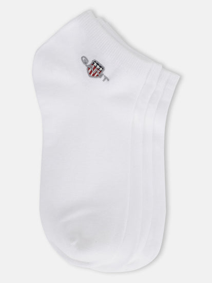 Gant Men White Solid Ankle Length Socks