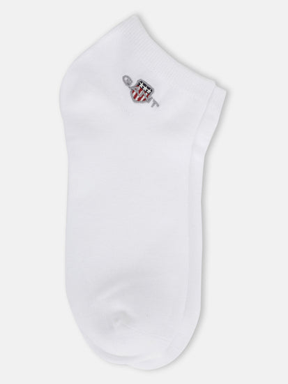 Gant Men White Solid Ankle Length Socks