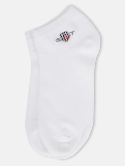 Gant Men White Solid Ankle Length Socks