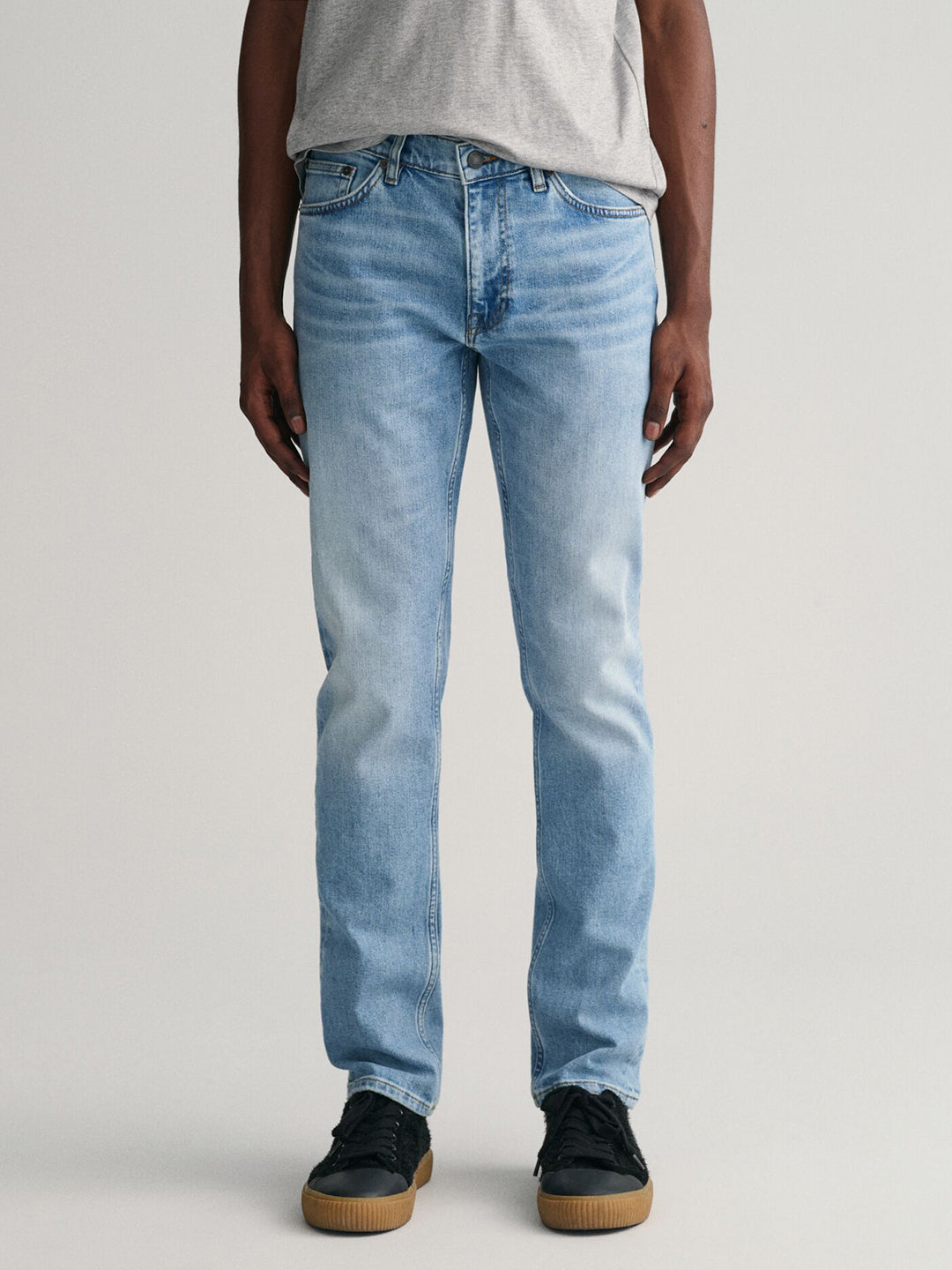 Gant Men Blue Washed Slim Fit Mid-Rise Jeans