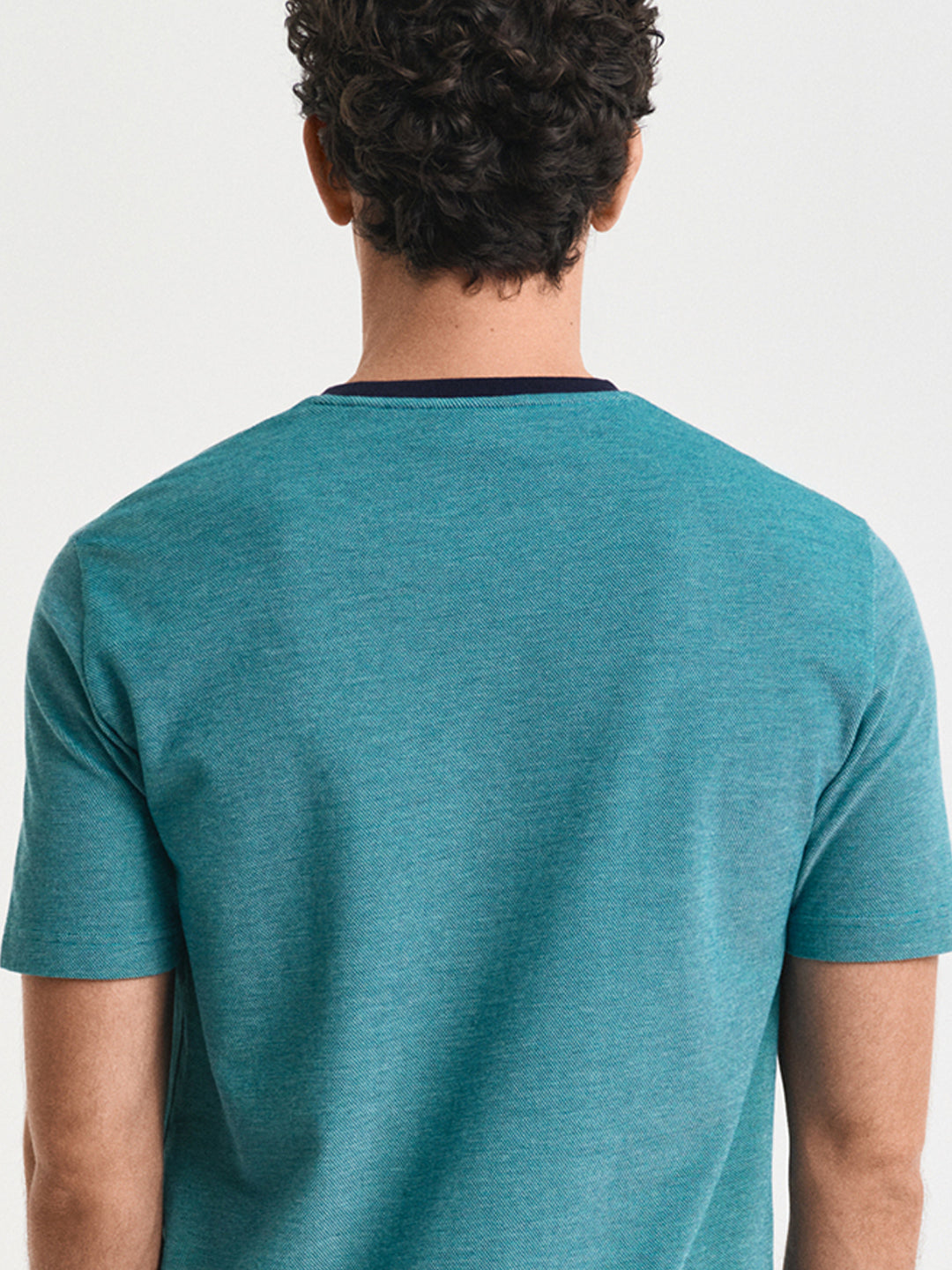 Gant Mens Teal Crew Neck Short Sleeve Solid T-Shirt