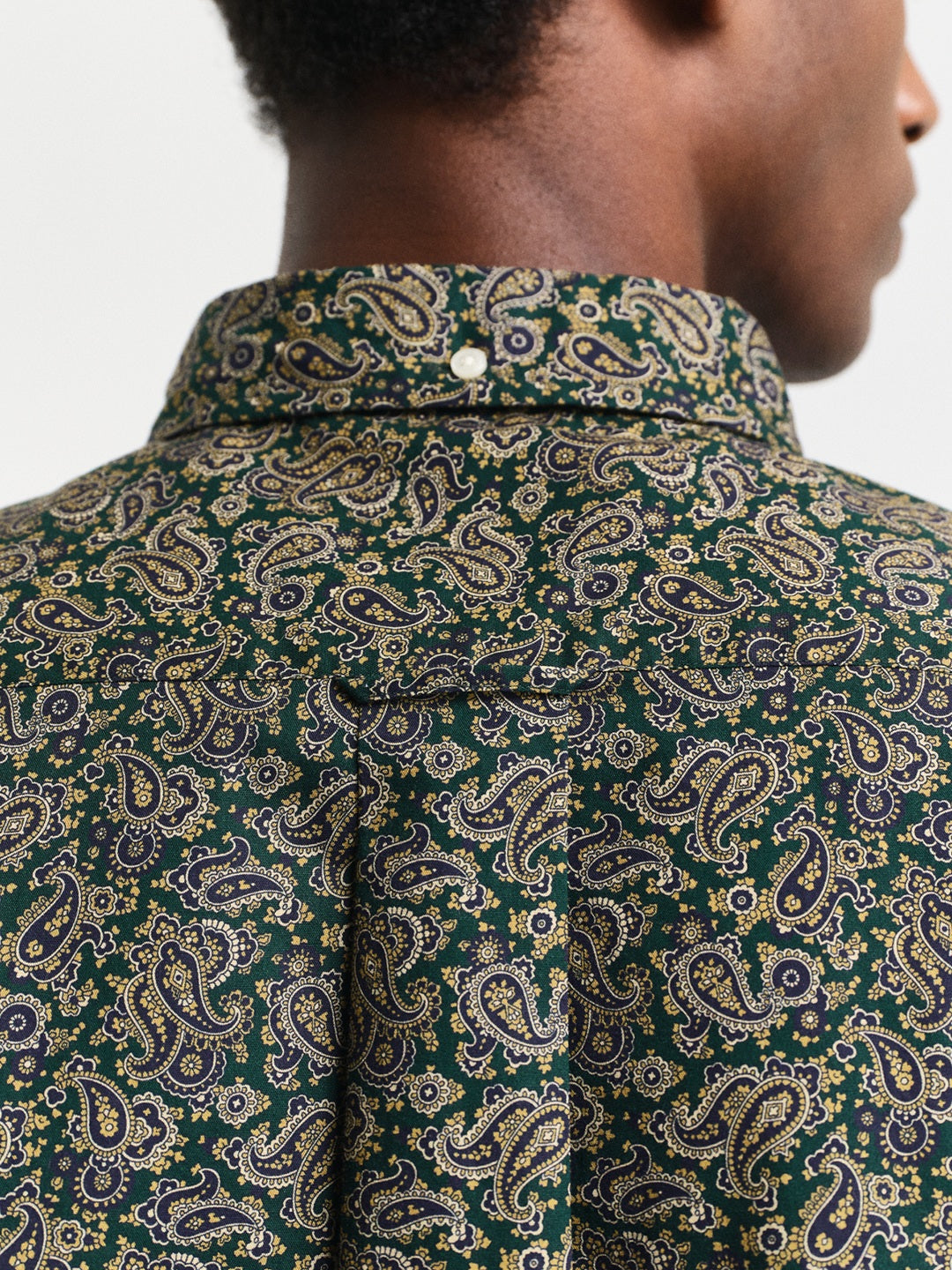 Gant Men Green Printed Button-Down Collar Full Sleeves Shirt