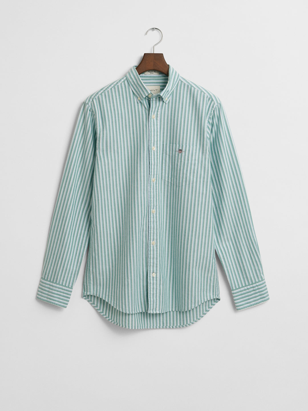 Gant Men Green Button-Down Collar Full Sleeves Shirt