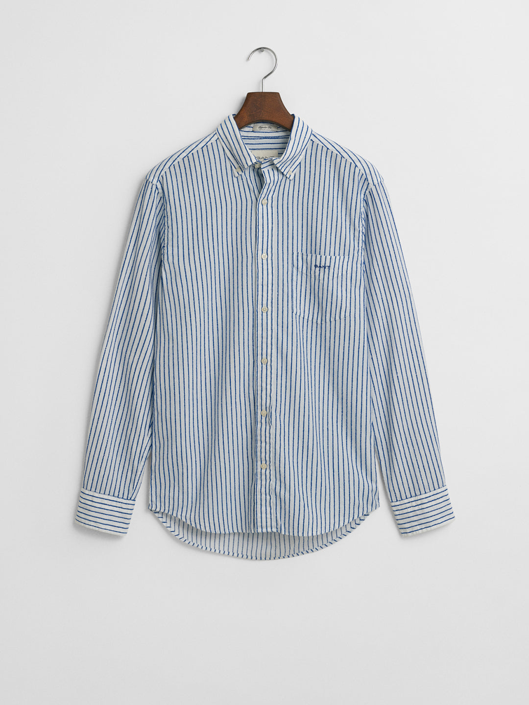 Gant Men Blue Button-Down Collar Full Sleeves Shirt