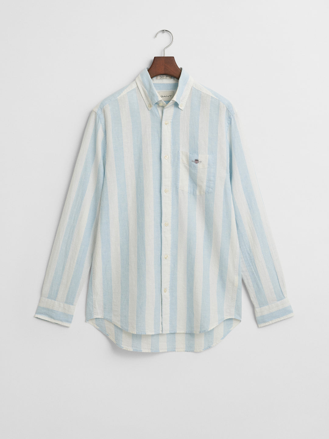 Gant Men Blue Button-Down Collar Full Sleeves Shirt