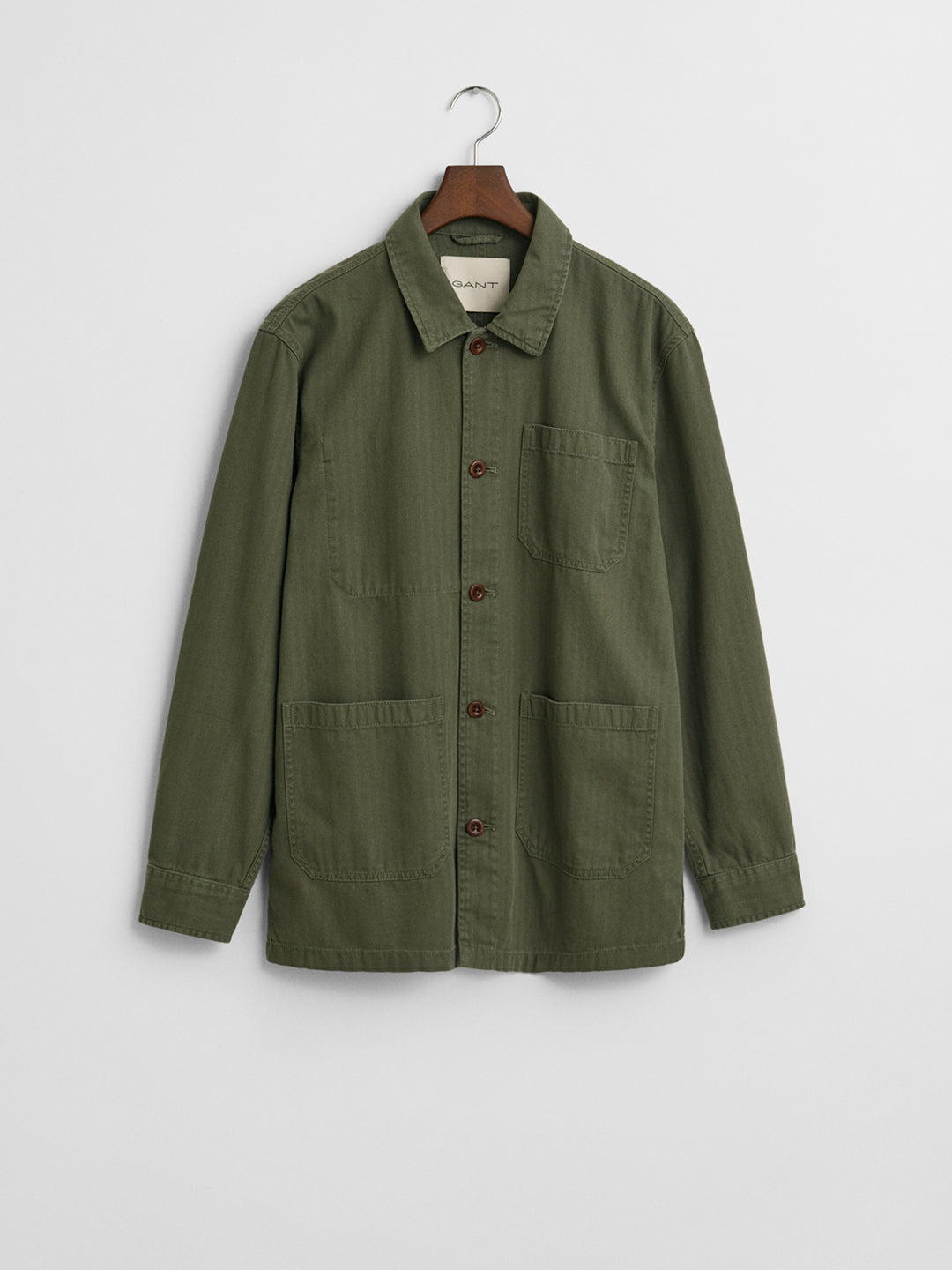 Gant Men Green Spread Collar Full Sleeves Shirt