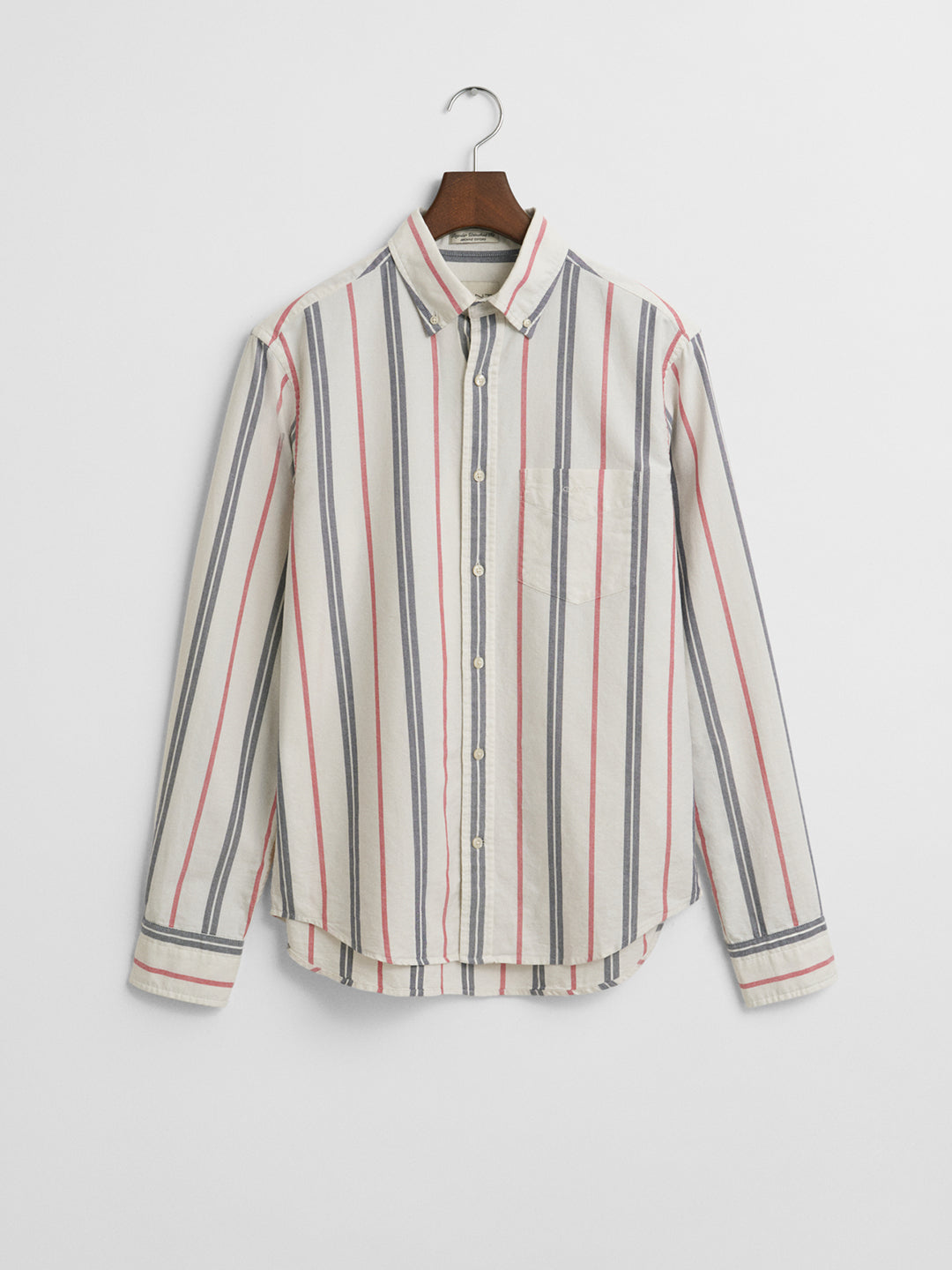 Gant Men White Button-Down Collar Full Sleeves Shirt