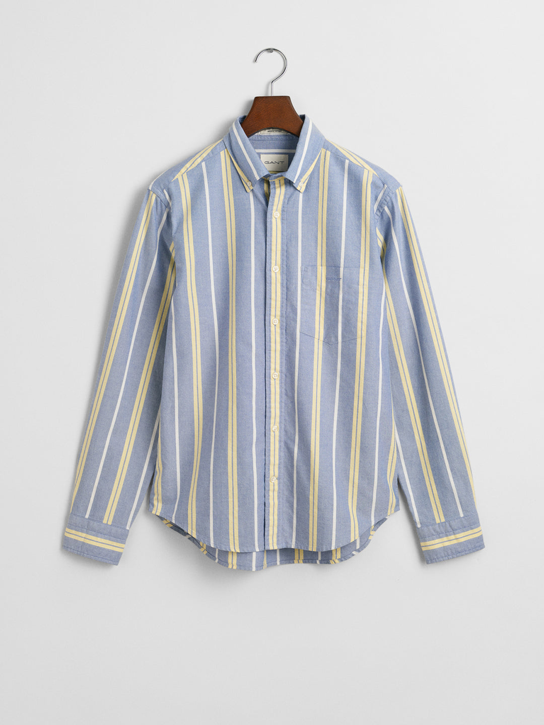 Gant Men Blue Button-Down Collar Full Sleeves Shirt