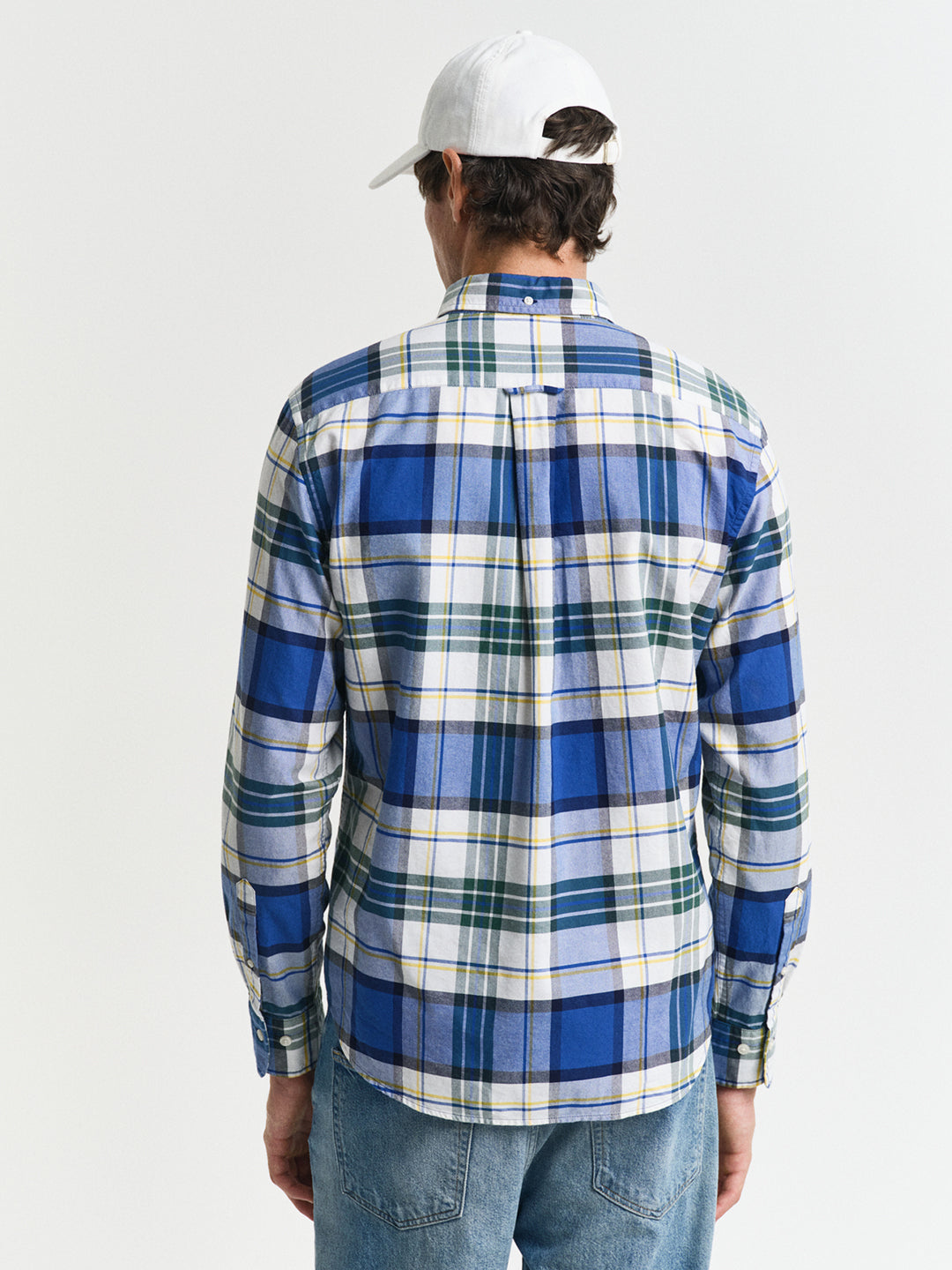 Gant Men Blue Button-Down Collar Full Sleeves Shirt