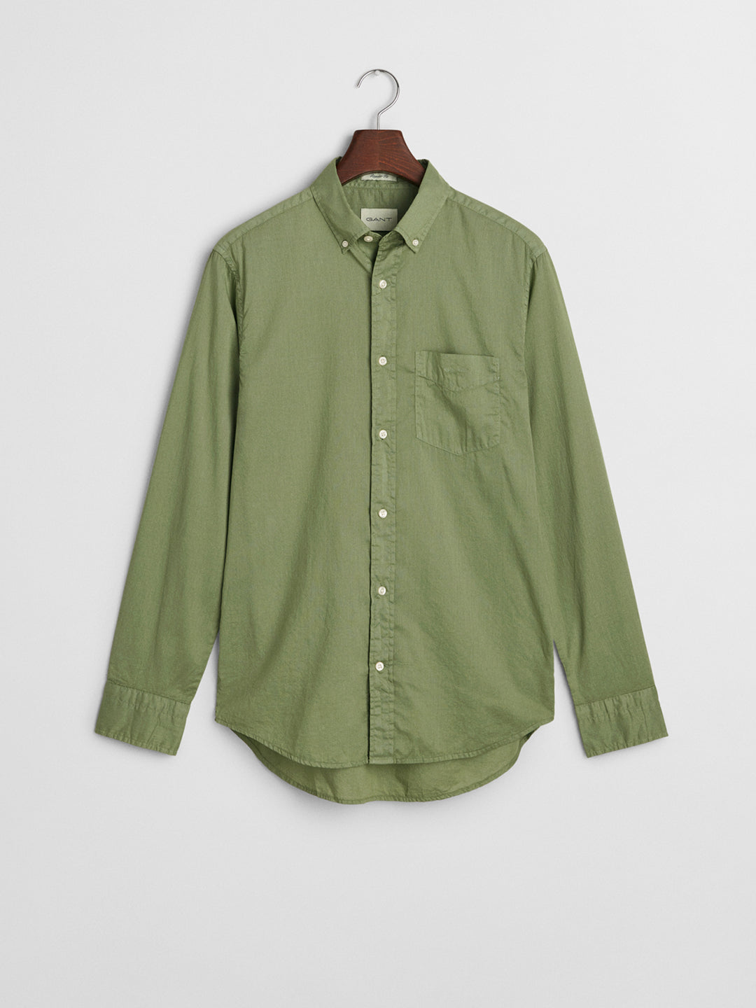 Gant Men Green Button-Down Collar Full Sleeves Shirt