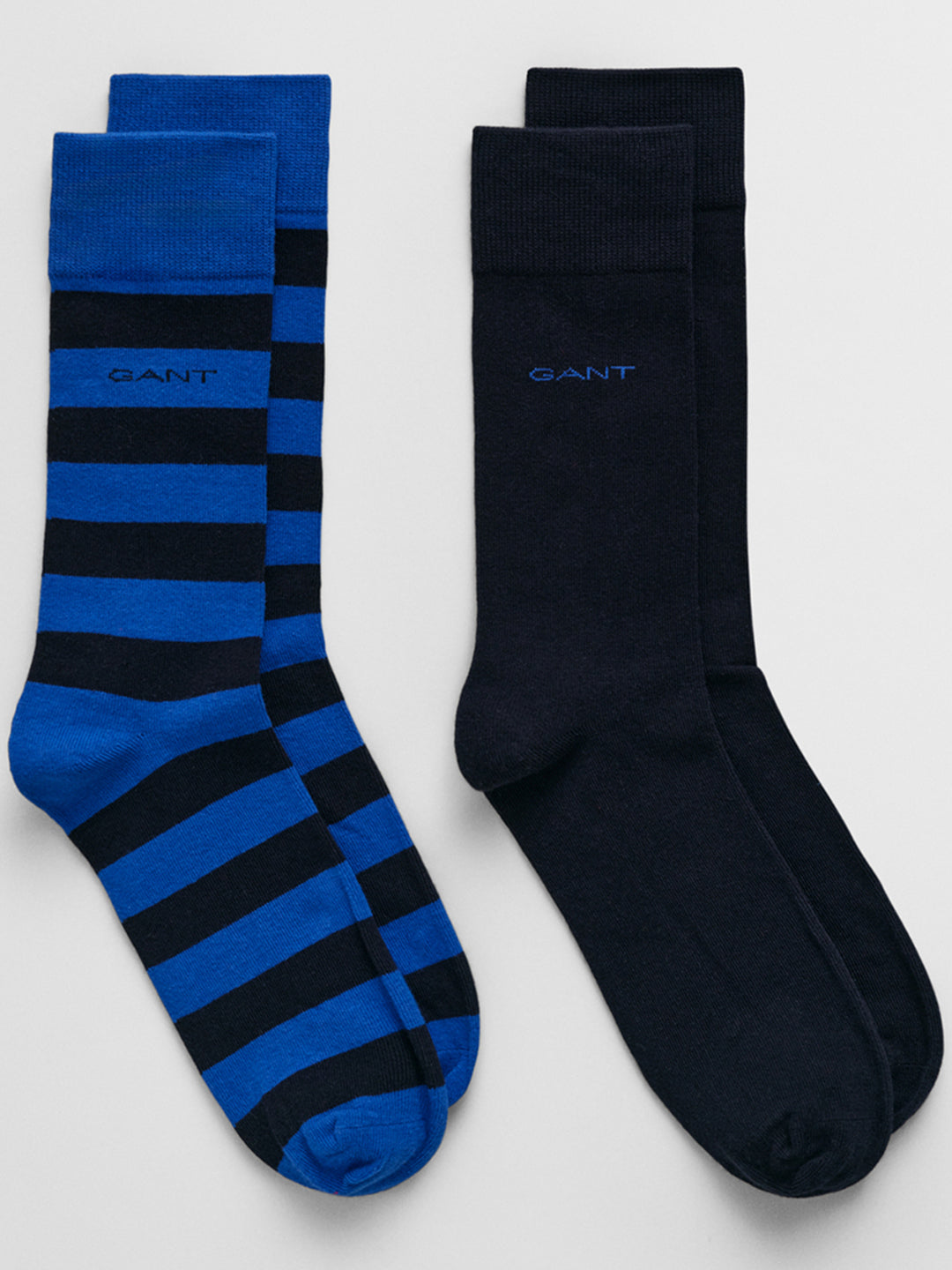 Gant Men Blue Striped Calf Length Socks