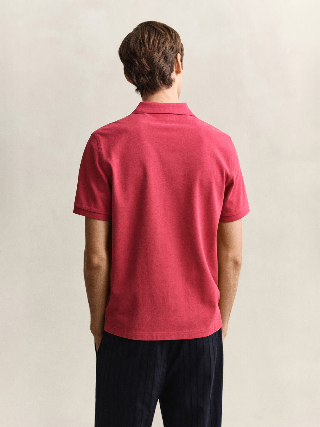 GANT Men Red Regular Fit Pique Polo T-Shirt