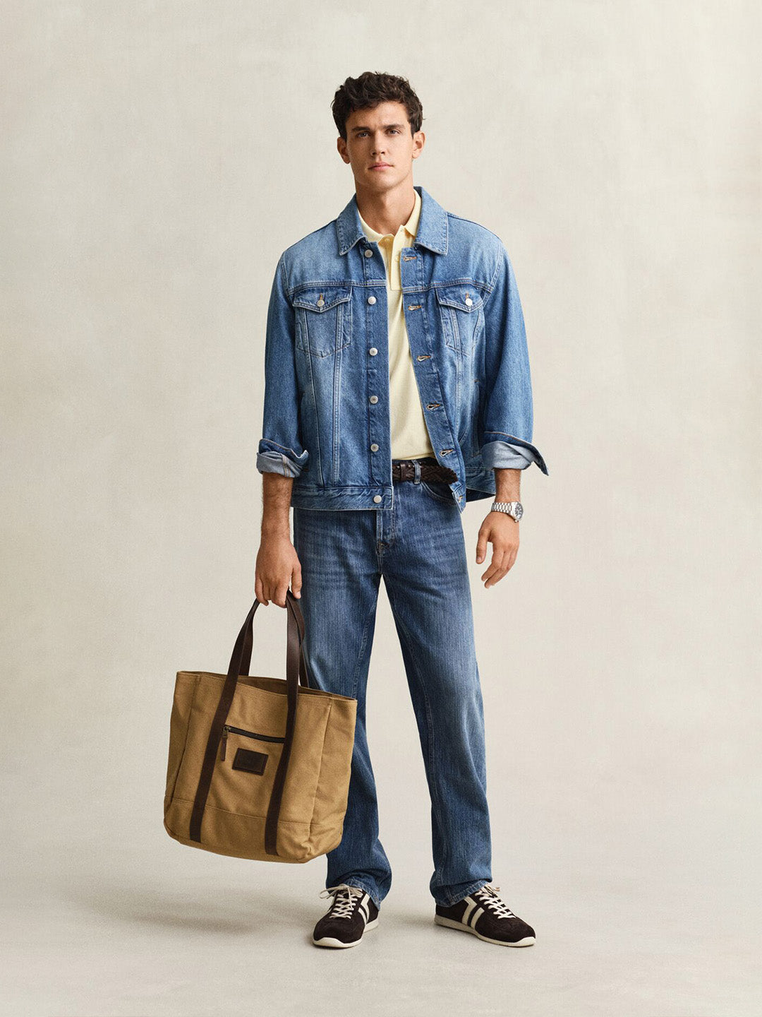 GANT Men Yellow Regular Fit Pique Polo T-Shirt