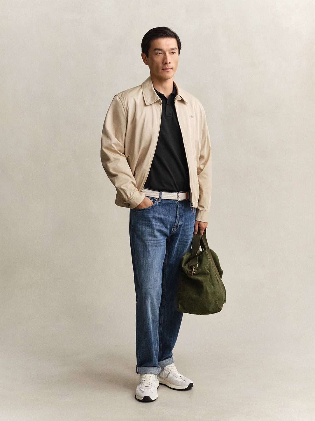 GANT Men Black Slim Fit Pique Polo T-Shirt