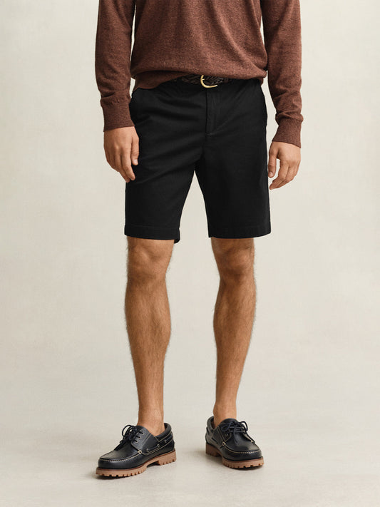 Gant Men Black Regular Fit Classic Chinos Short