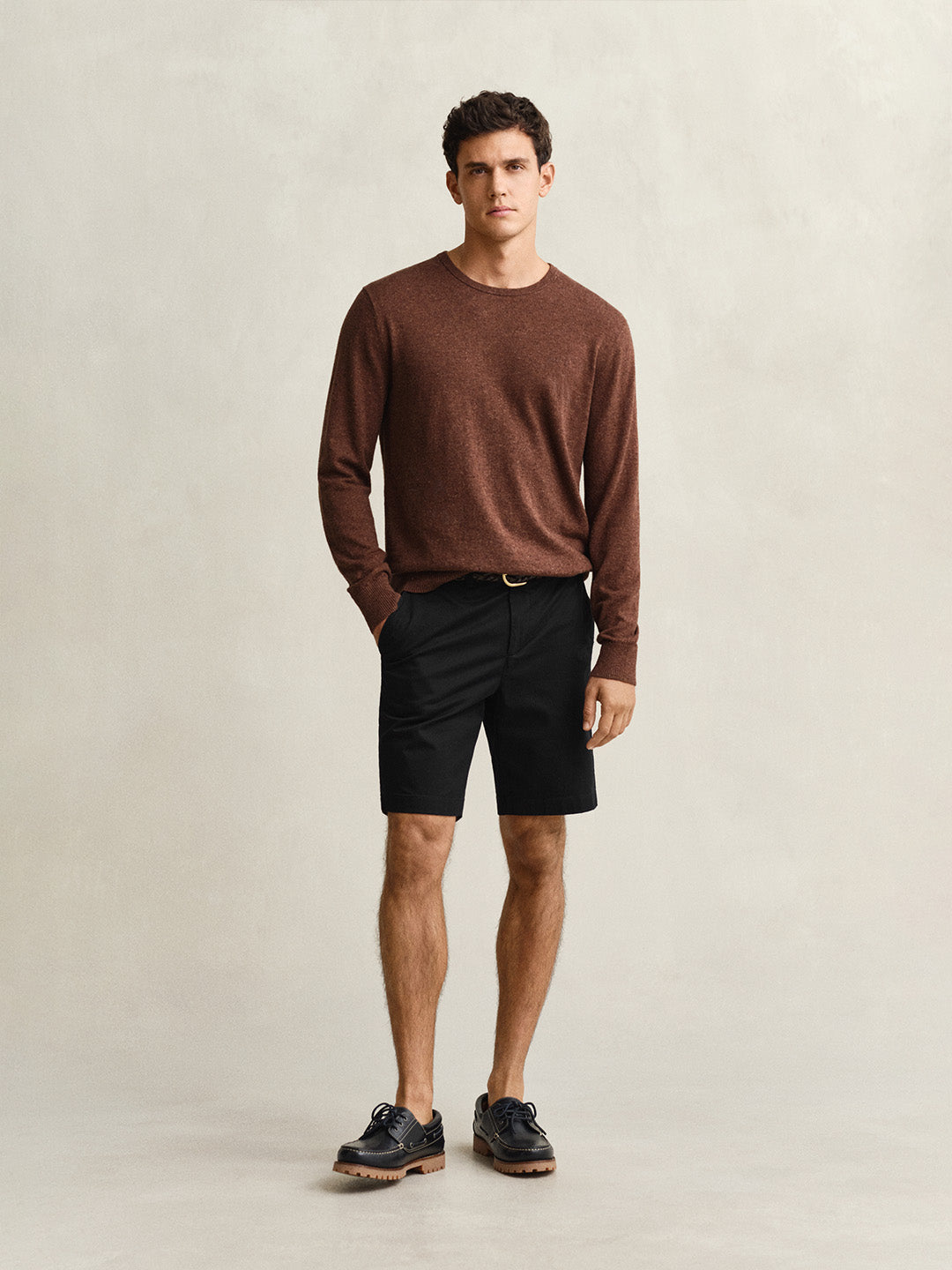 Gant Men Black Solid Regular Fit Shorts