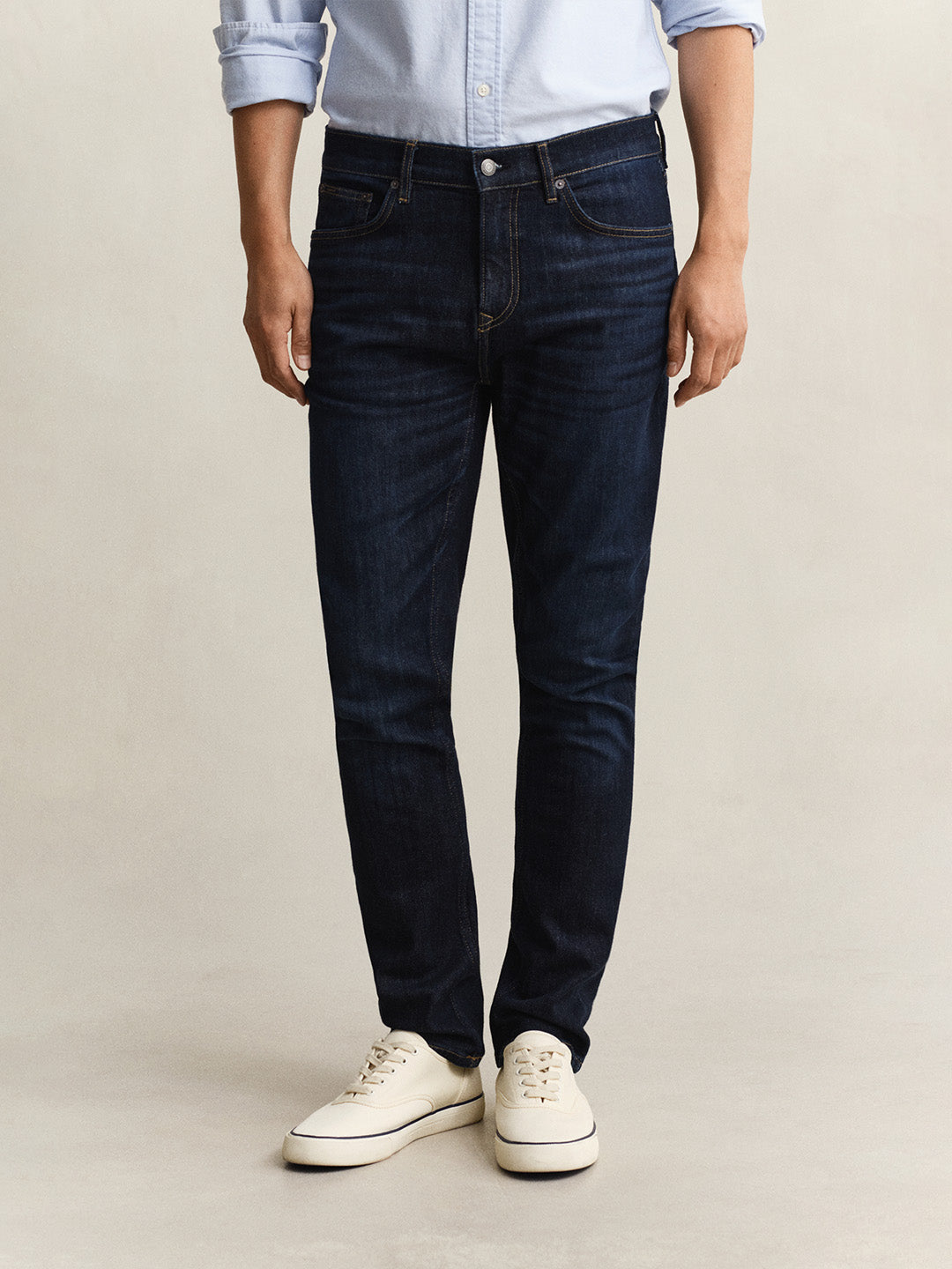 GANT Men Navy Blue Slim Fit Jeans