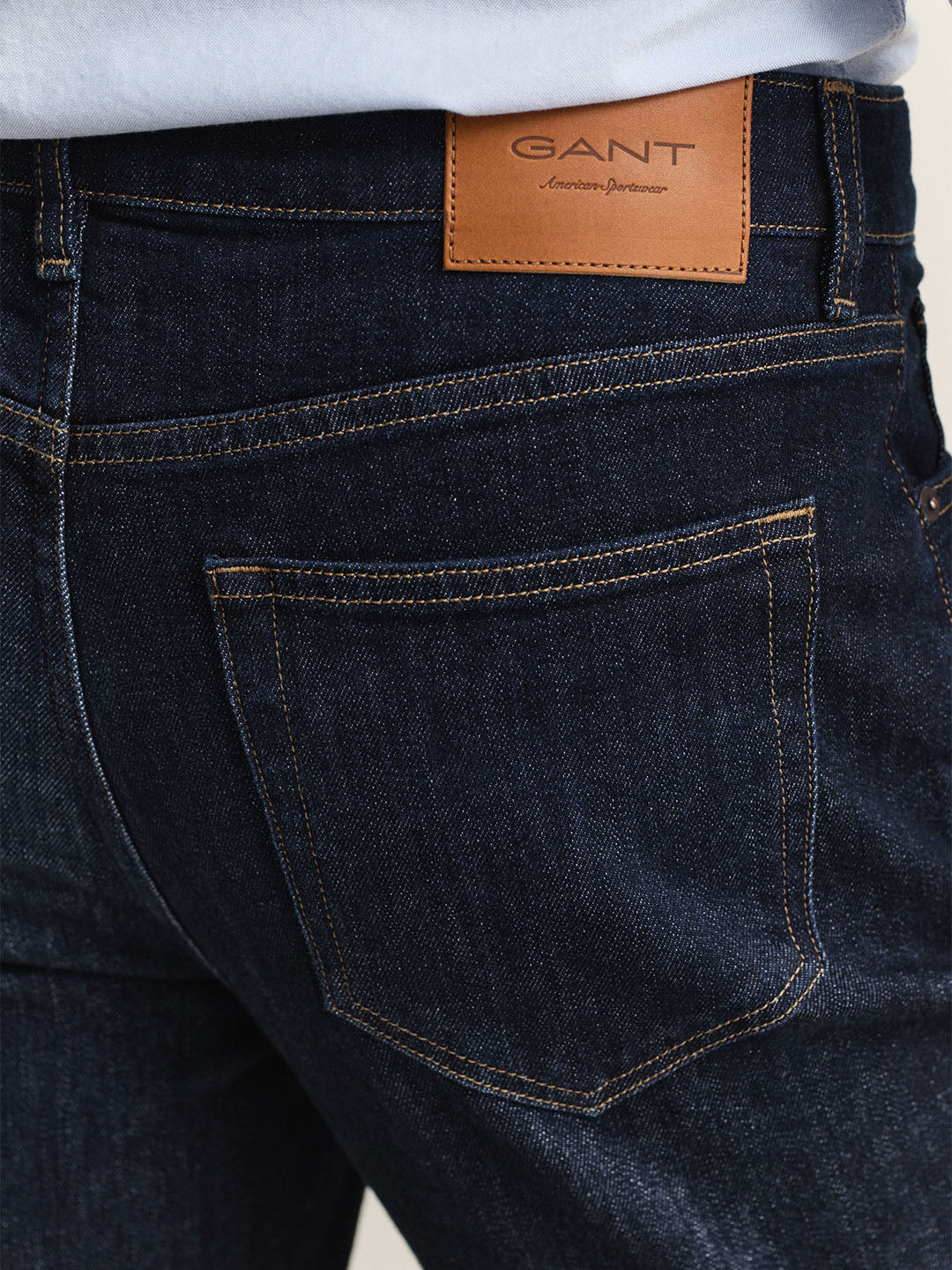 GANT Men Navy Blue Slim Fit Jeans