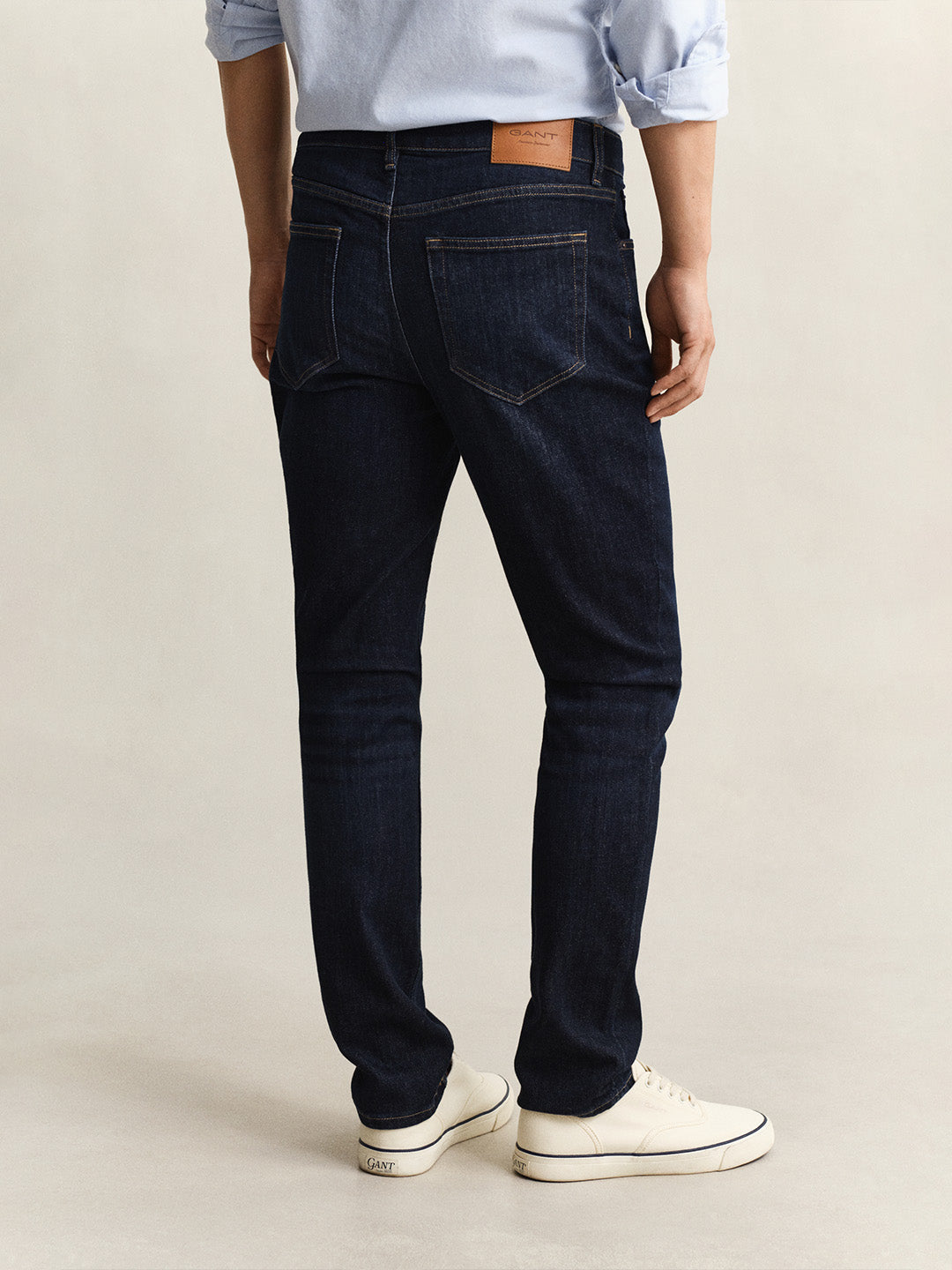 GANT Men Navy Blue Slim Fit Jeans