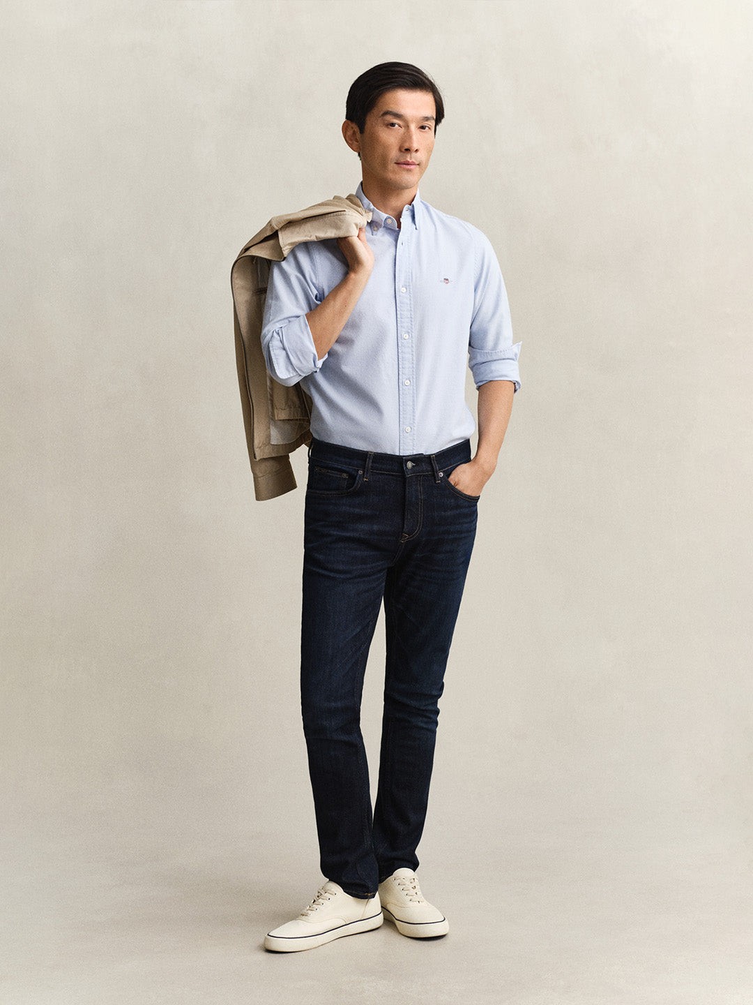 GANT Men Navy Blue Slim Fit Jeans