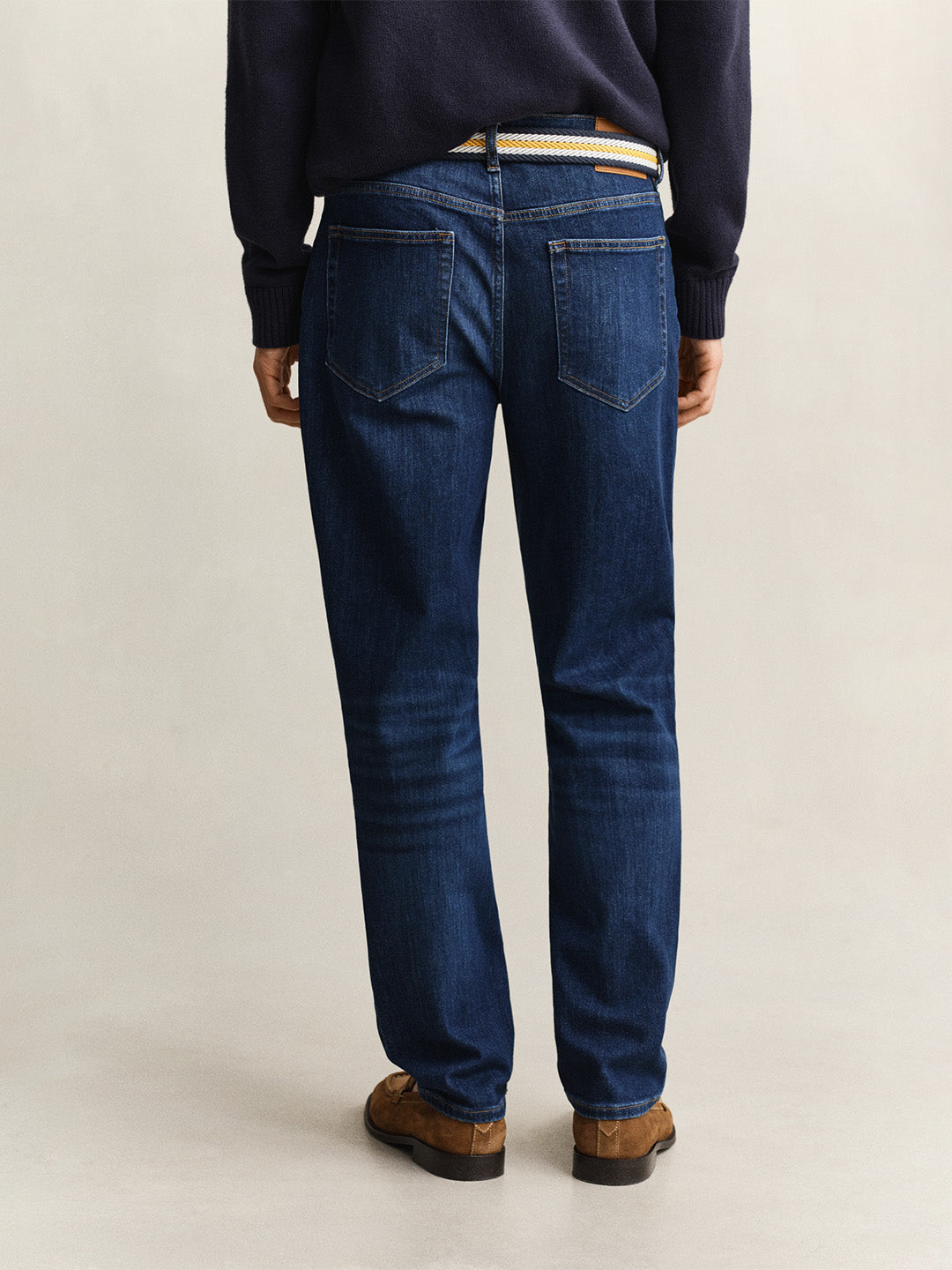 GANT Men Navy Blue Regular Fit Jeans
