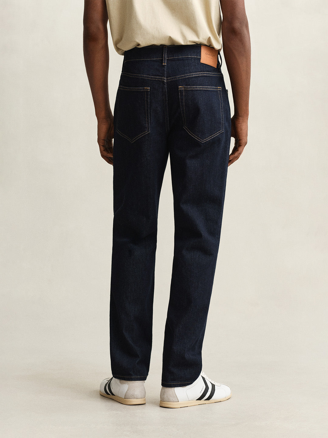 GANT Men Navy Blue Regular Fit Jeans