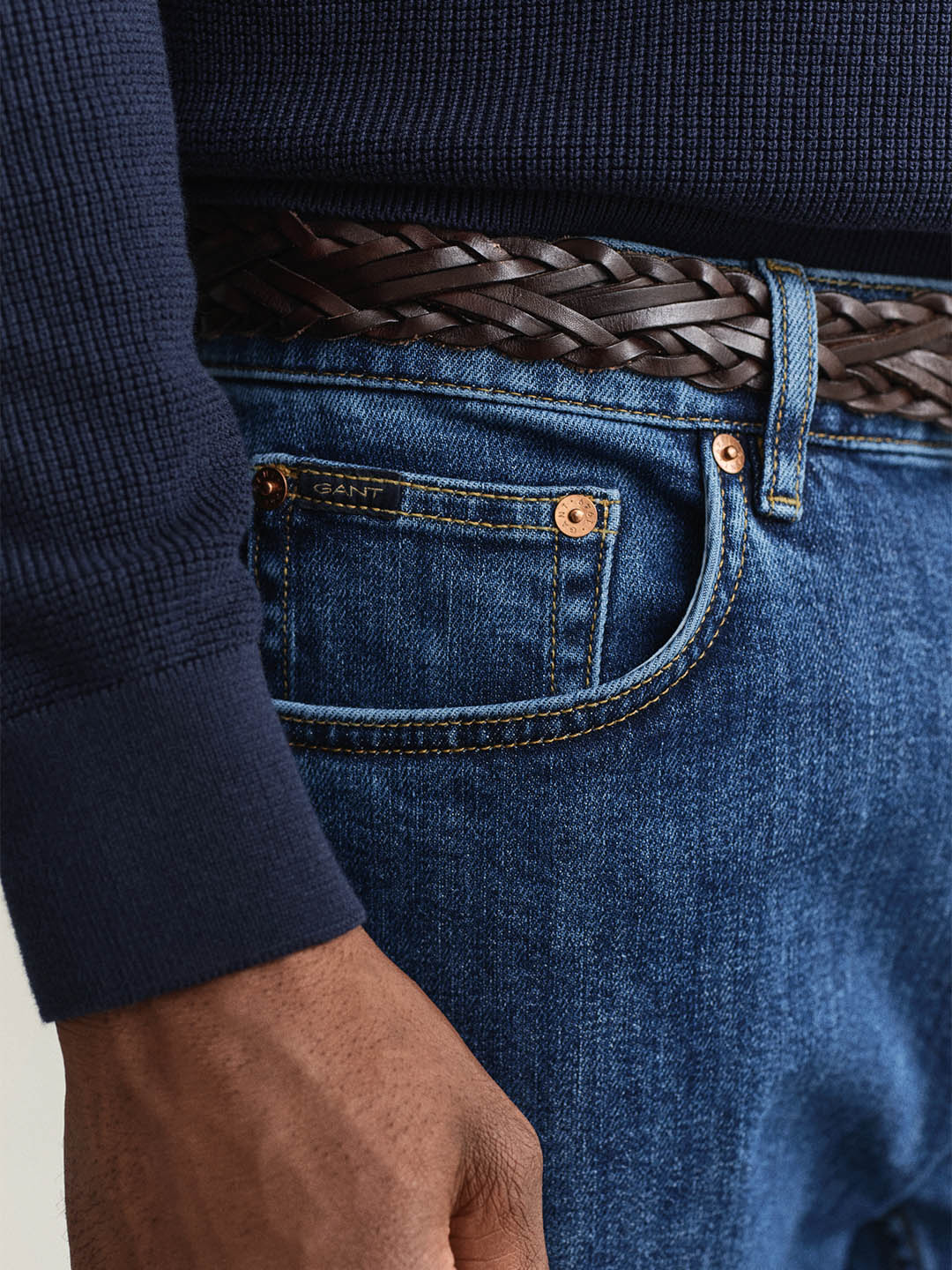 GANT Men Blue Regular Fit Jeans