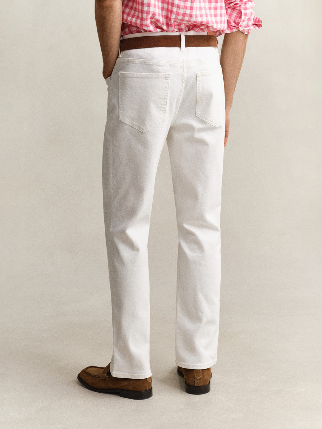 GANT Men White Regular Fit Jeans