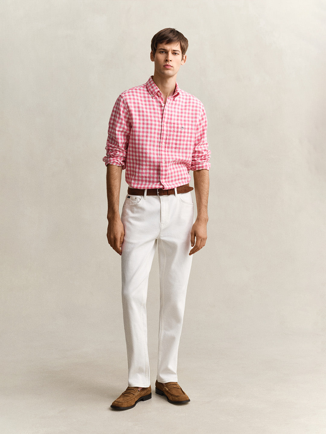 GANT Men White Regular Fit Jeans