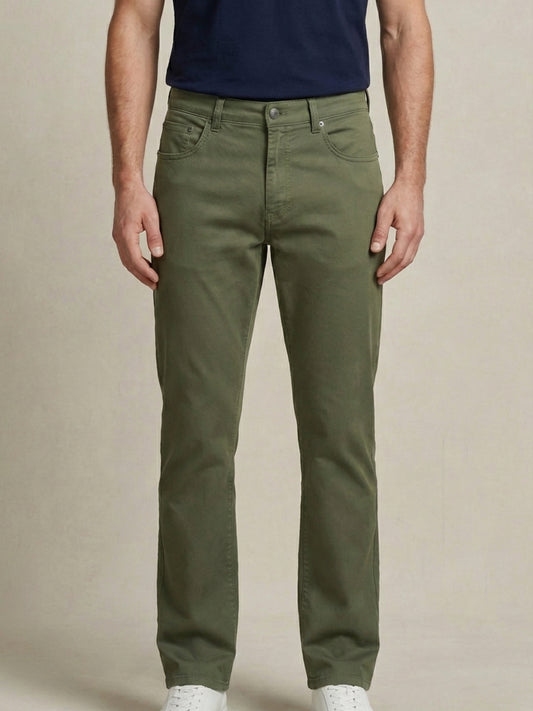 Gant Men Green Solid Stretchable Regular Fit Jeans