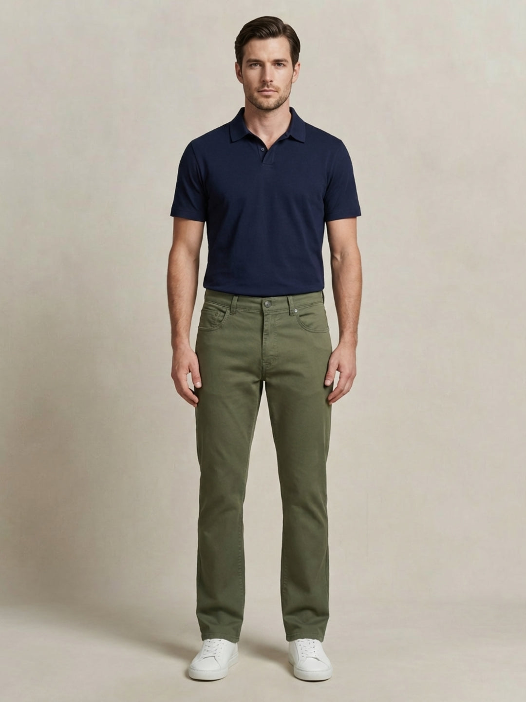 Gant Men Green Solid Stretchable Regular Fit Jeans