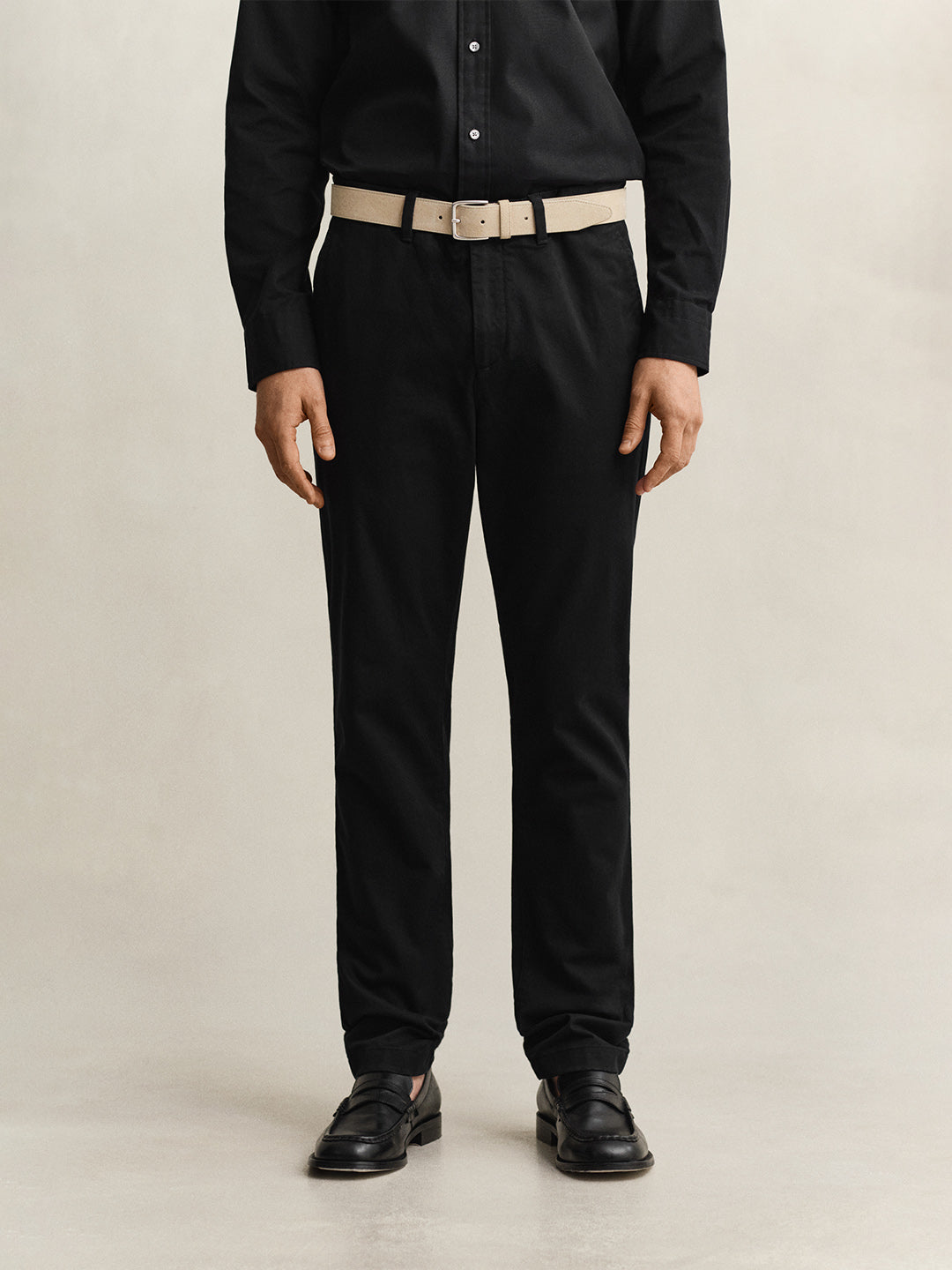 GANT Men Black Slim Fit Classic Chinoss Trouser