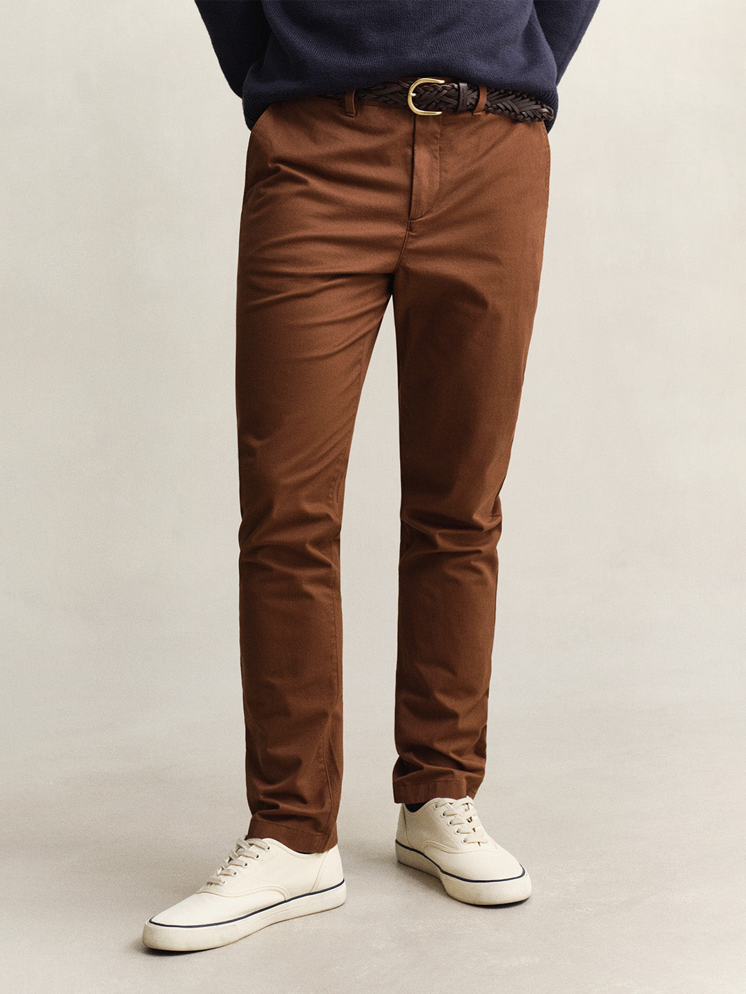 GANT Men Brown Slim Fit Classic Chinoss Trouser