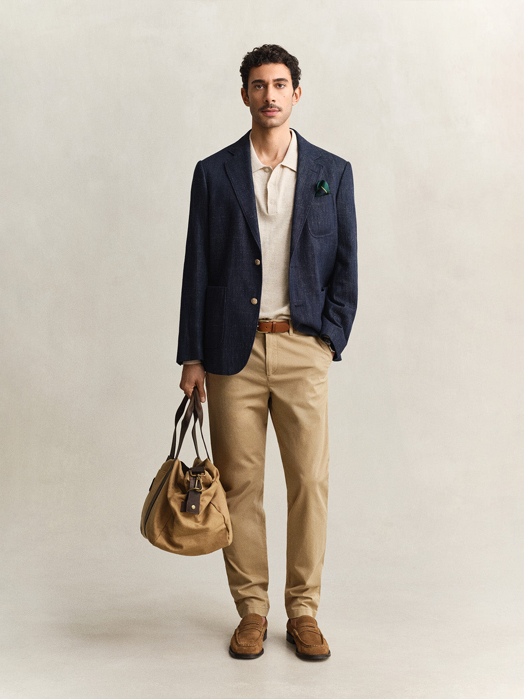 GANT Men Khaki Slim Fit Classic Chinoss Trouser