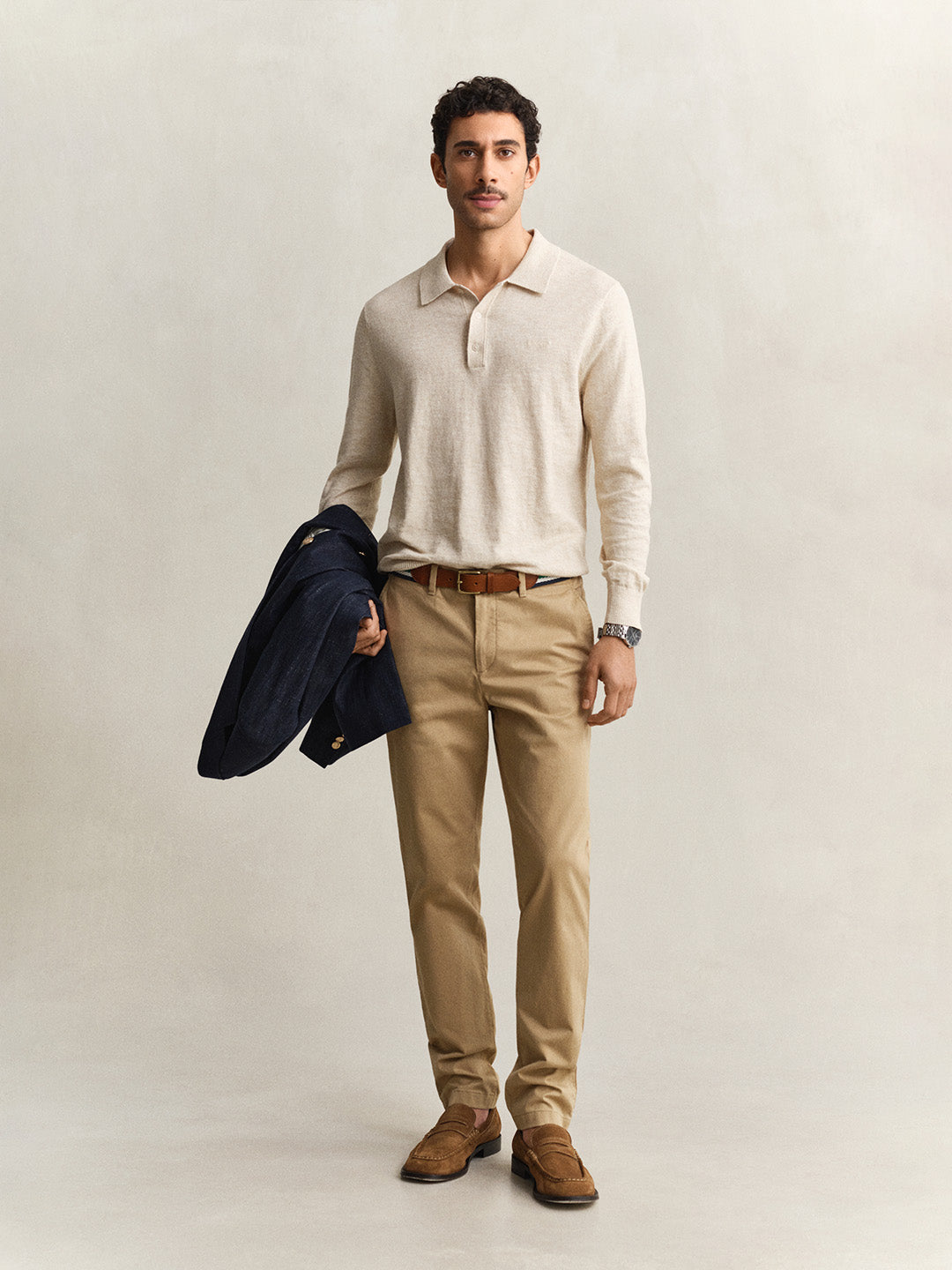 GANT Men Khaki Slim Fit Classic Chinoss Trouser