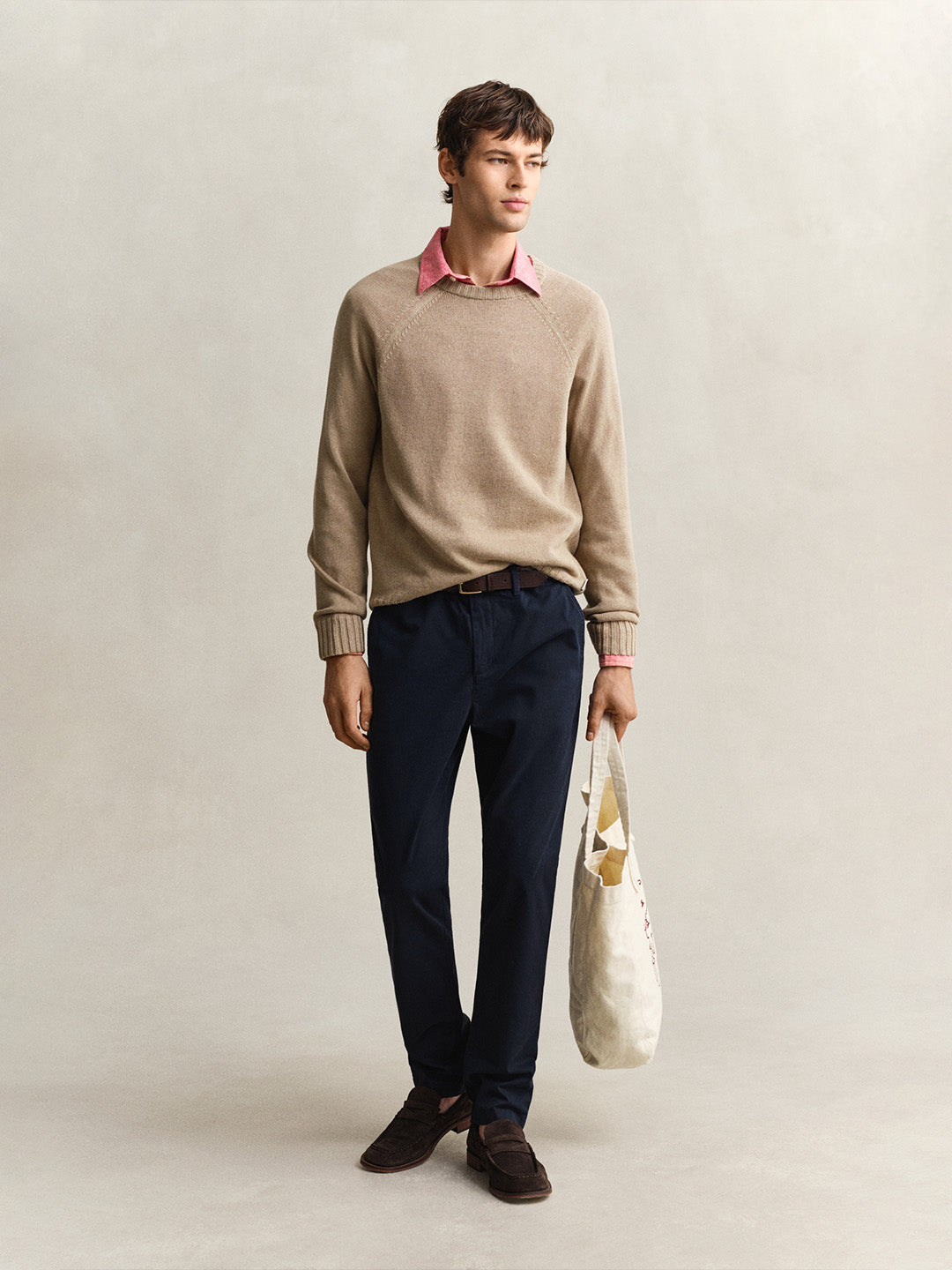 GANT Men Navy Blue Slim Fit Classic Chinoss Trouser