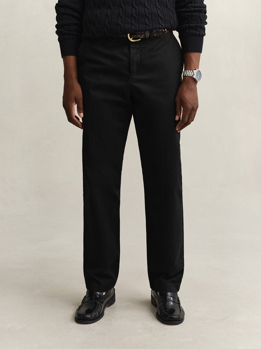 GANT Men Black Regular Fit Classic Chinoss Trouser