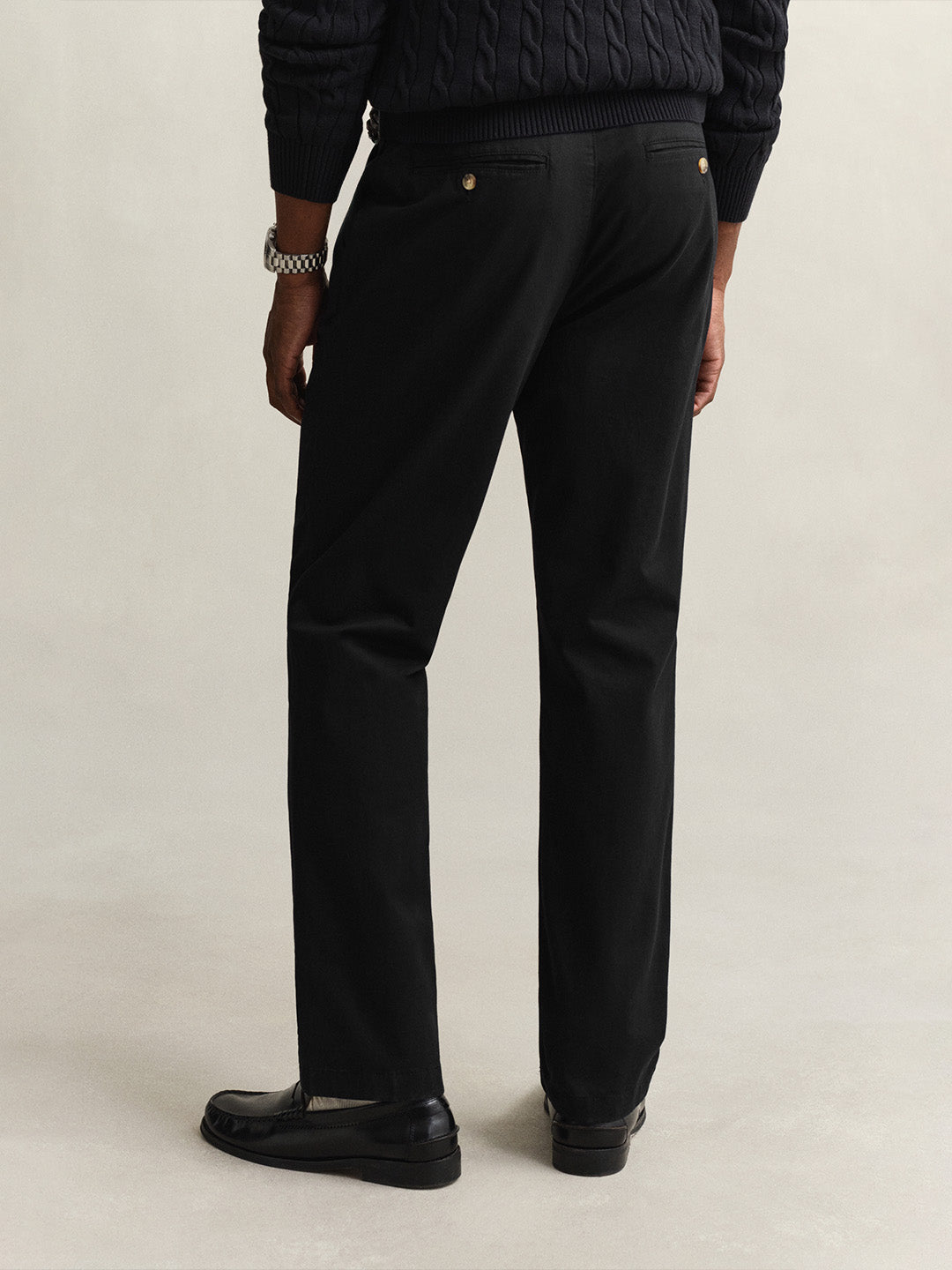 GANT Men Black Regular Fit Classic Chinoss Trouser