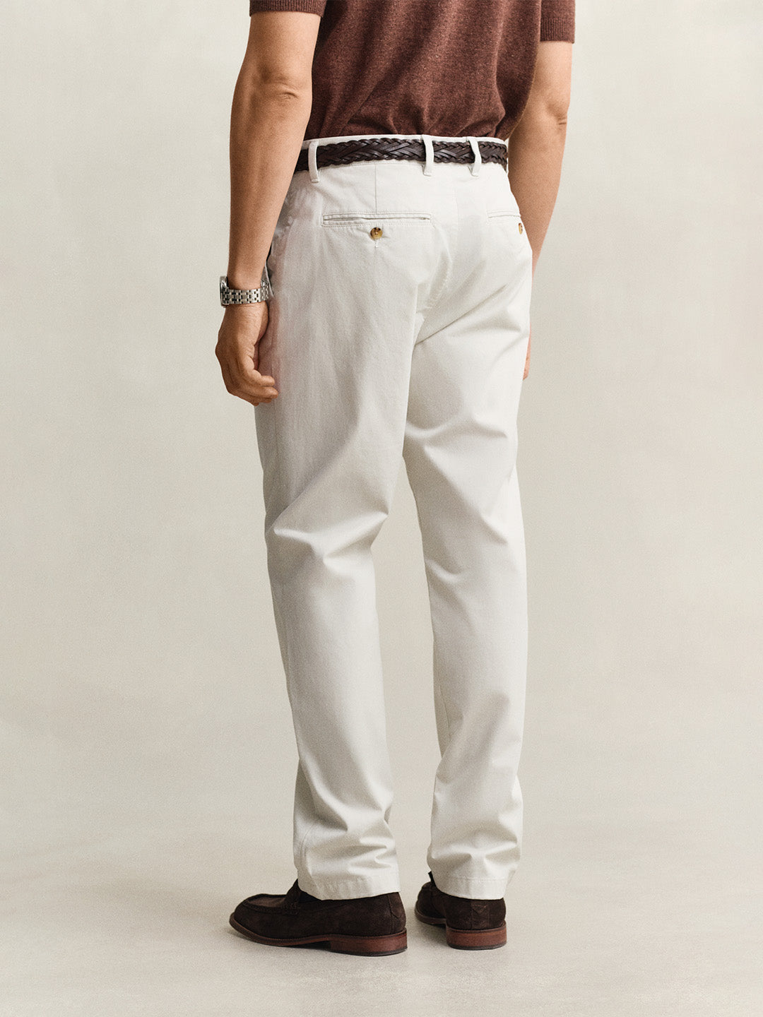 GANT Men Off White Regular Fit Classic Chinoss Trouser